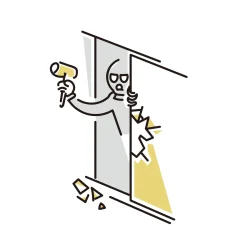 侵入した不審者
